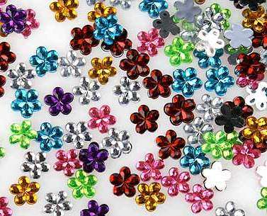 100 Pieces Flower Rhinestones + Free Jewellery Holder on all orders over R250
