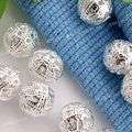 Silverplated Filigree Spacer Balls(6mm) - pack of 50