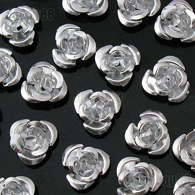 Silver Metal Rose(6mm)