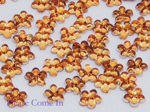 ORANGE Flower Rhinestones(pack of 25)