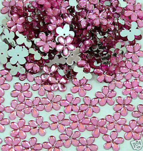 Pink Flower Rhinestones(pack of 25)