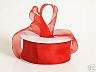 Red Organza Ribbon (per metre)(10mm)
