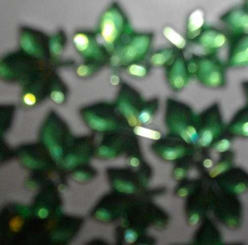 Green Maple Leaf Rhinestones(pack of 10)