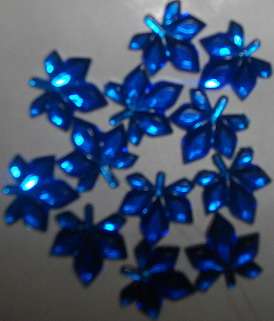 Sapphire Maple Leaf Rhinestones(pack of 10)