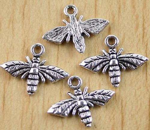 Nickle Bee Charms(13mmx17mm)