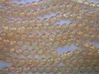 Peach Crackle Glass Beads(6mm)(Pack of 15)