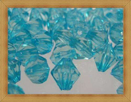 Facetted Acrylic Bicones-Blue(8mm)-Pack of 50