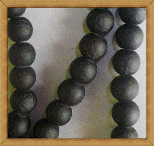 Pitted Metal Beads - Matt Black(8mm)- Pack of 28 Beads