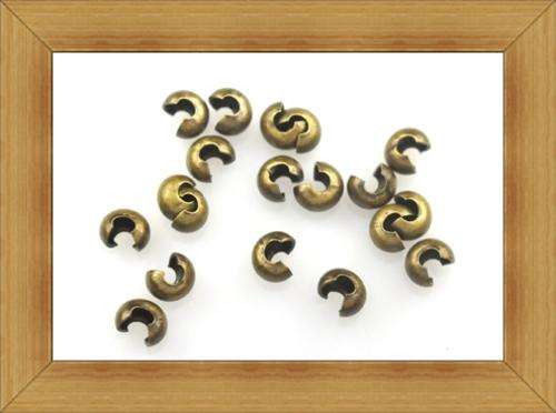 Clearance Specials!!!!!!! Bronze Crimp Covers(4mm)- Pack of 25