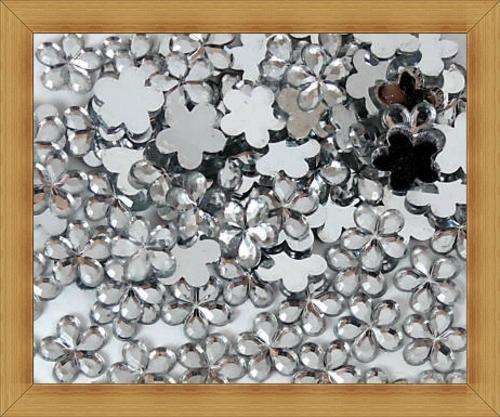 Flower Rhinestones - Clear Silver(11mm)-Pack of 20