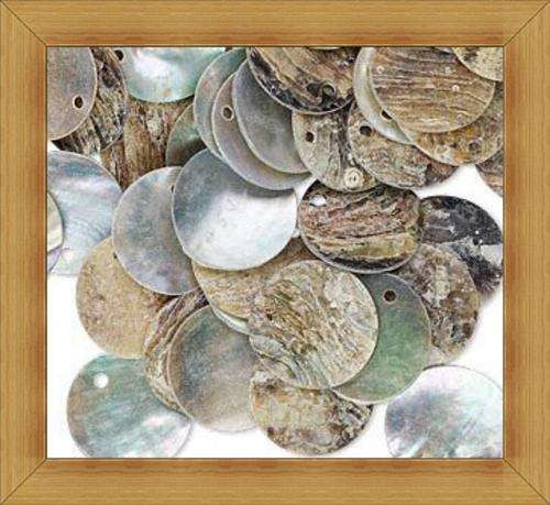 Mussel Shell Discs-Natural(15mm) - Pack of 5