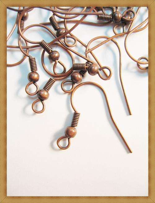 Copper  Earring Wire - pack of 10