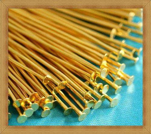 Goldtone HEADPINS(50mm) = Pack of 50