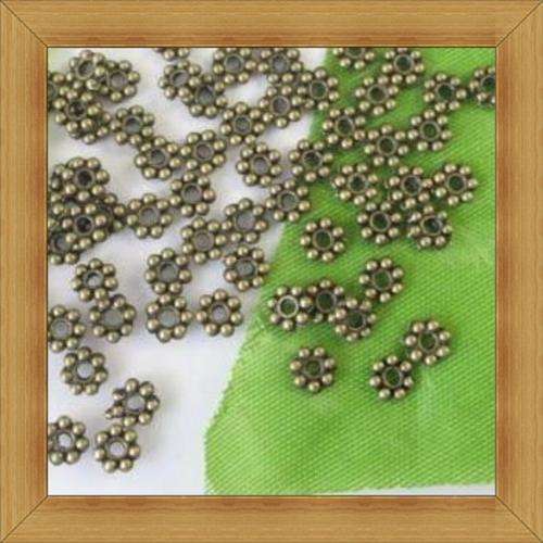 Bronze  Daisy spacers(4mm)Pack of 50