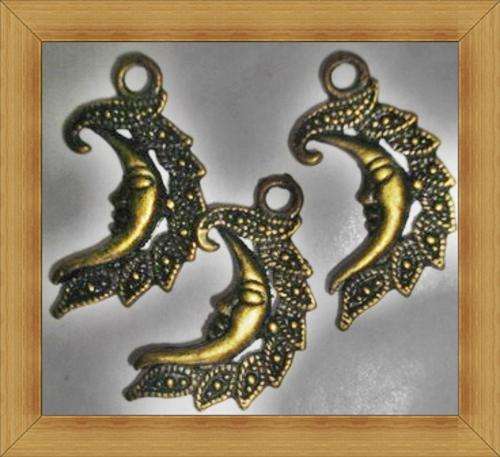 Special Offer!!!!!!!Antique Bronze Halfmoon Pendant