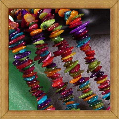 Multi-Coloured Shell Chips(40cm Strand)