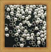 Silverplated Round Crimp Beads(2mm)(pack of 50)