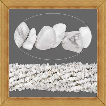 Howlite Gemstone Chips(90cm Strand)