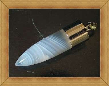 Agate Bullet Point Pendant with Bail(32mm)
