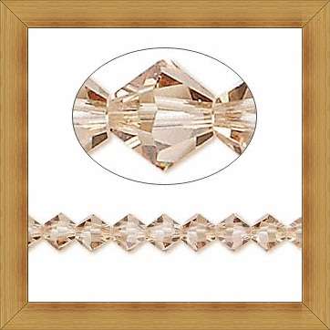 Swarovski Crystal Bicones(4mm) -LIGHT COLORADO TOPAZ (Pack of 10)
