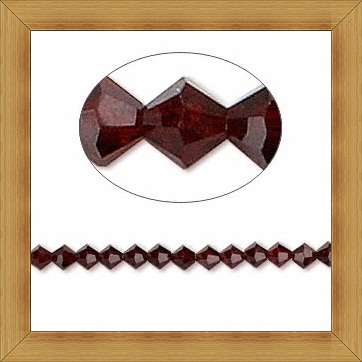 Swarovski Crystal Bicones(3mm) -GARNET (Pack of 10)