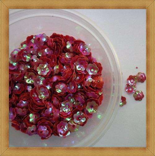 Acrylic Coloured Beadcaps - AB MAGENTA(7mm)-Pack of +/-100