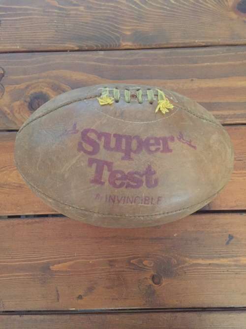 Rare Vintage Invincible "Super Test" leather rugby ball
