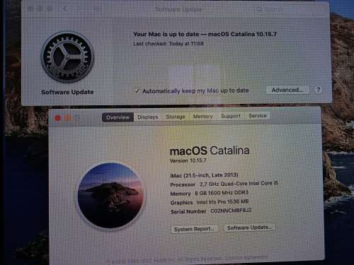 21.5 Inch Apple Imac Late 2013, as new!