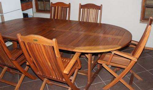 8 - 6 seater + 6 chairs & cushions **MAKE AN OFFER**