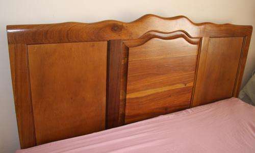 Double bed headboard & footpiece - teak