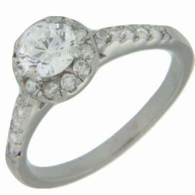 Solid 925 Sterling Silver & CZ ring size 7# + 3.30g
