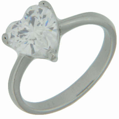 Solid 925 Sterling Silver & CZ ring size 7# + 2.53g