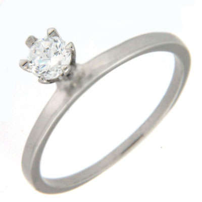 Solid 925 Sterling Silver & CZ ring size 7# + 1.32g