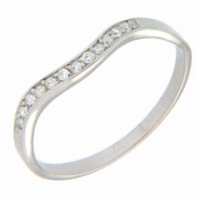 Solid 925 Sterling Silver & CZ ring size 7# + 1.28g