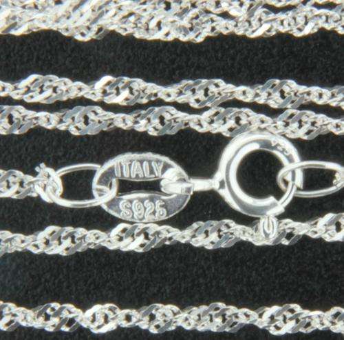 Solid 925 Sterling Silver chain 44cm 1.55g