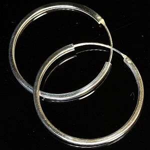 925 sterling silver square tube earring 31mm