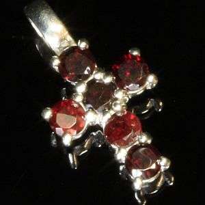 925 sterling silver pendant with natural mined Garnets