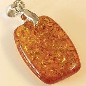 925 Sterling silver & 100% Natural Amber pendant