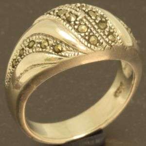 Solid 925 Sterling silver ring with natrual pyrite, size 9.5