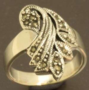 Solid 925 Sterling silver ring with natrual pyrite, size 7.5