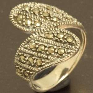 Solid 925 Sterling silver ring with natrual pyrite, size 8