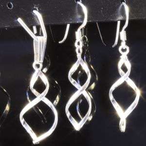 Solid 925 Sterling silver Pendant and earring set