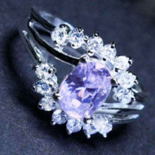 Solid 925 Sterling Silver  & CZ Ring size 6.5# + 4.16g