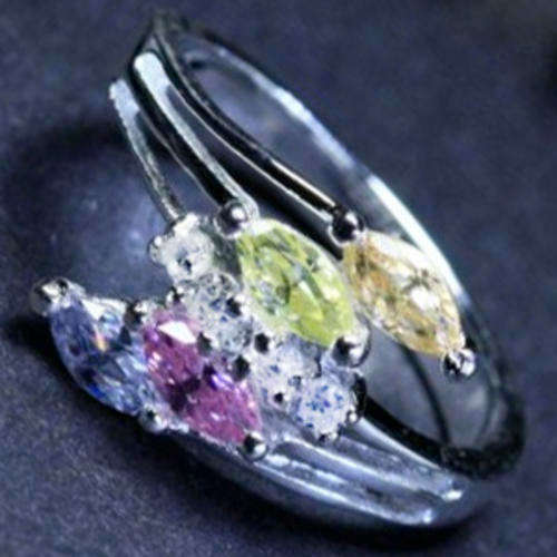 Solid 925 Sterling Silver  & CZ Ring size 7# + 3.32g