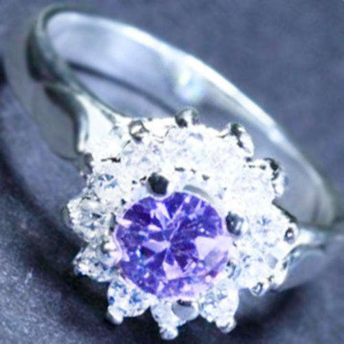Solid 925 Sterling Silver & CZ Ring size 8.5# + 4.40g