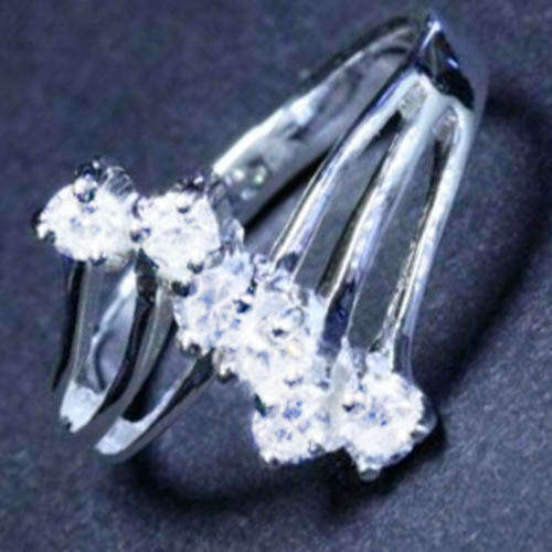 Solid 925 Sterling Silver & CZ ring size 7# + 3.88g