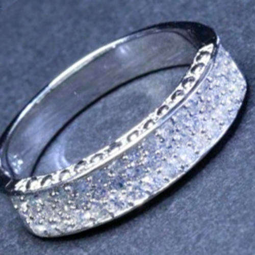 Solid 925 Sterling Silver & CZ ring size 6# + 3.04g