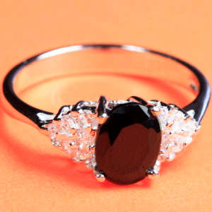 Solid 925 Sterling Silver & CZ ring size 7# + 3.05g