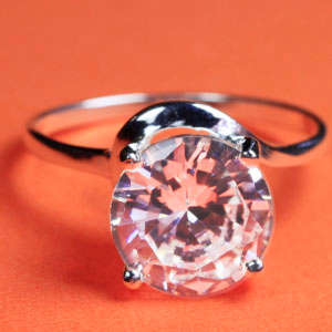 Solid 925 Sterling Silver  & CZ ring size 7# + 3.31g