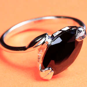 Solid 925 Sterling Silver & CZ ring size 6# + 4.12g